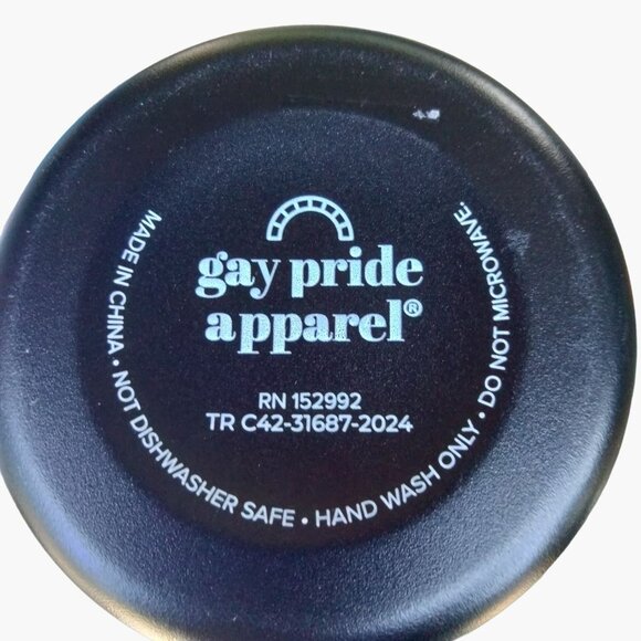 Human Insulated Water Bottle Black Stainless Steel Rainbow Gay Pride Apparrel - Picture 9 of 9